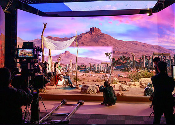 7680Hz Flimmaking Studio virtuale XR leggero Hd ha condotto la video parete P1.95 P2.6 P2.5