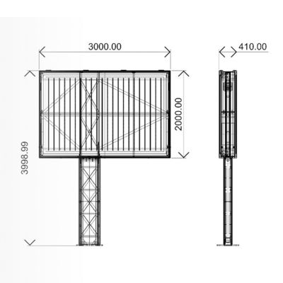 Facile installazione p6 schermato segno all'aperto autostrada pannello pubblicitario digitale elettronico display cartellone LED