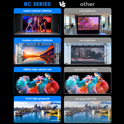 7680Hz P2.976 Display video a parete per palcoscenico Chiesa Concerto Eventi Pantalla Interiore Outdoor Noleggio schermo a LED in affitto