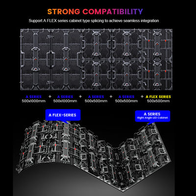 P3.91 Display a LED a noleggio di palcoscenico con frequenza di variazione del fotogramma 50/60 Hz e luminosità di 800 cd/m2