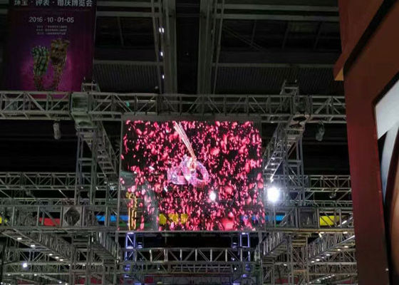 DOS di vetro trasparente dell'interno del peso leggero 9216 della parete dell'esposizione di LED P10 video/Sqm