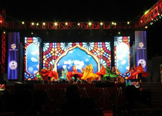 Parete impermeabile dell'interno del video di pubblicità dell'esposizione di LED di colore pieno della tenda P4 di SMD