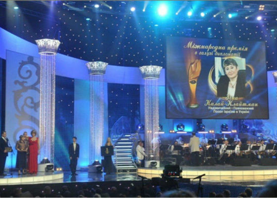 Ultra esposizione flessibile P4.8mm della tenda del contesto LED della fase dello schermo di luminosità LED