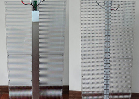 Peso leggero trasparente dello schermo della parete di vetro LED dell'esposizione di LED di 70% P3.9mm